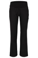 Hose aus Leinen in Unifarben 8064 (schwarz, M)