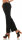 Hose aus Leinen in Unifarben 8064 (schwarz, M)