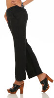 Hose aus Leinen in Unifarben 8064 (schwarz, XXL)