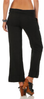 Hose aus Leinen in Unifarben 8064 (schwarz, XXL)