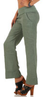 Hose aus Leinen in Unifarben 8064 (oliv, XXL)