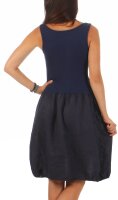 Leinenkleid Strandkleid klassisch 8147 (dunkelblau, S)