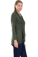 Strickjacke lang meliert Weste 5021 (oliv)