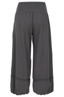 Capri Hose aus Leinen in Unifarben 1575 (dunkelgrau, S)