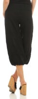 Capri Hose aus Leinen in Unifarben 1575 (schwarz, S)