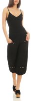 Capri Hose aus Leinen in Unifarben 1575 (schwarz, S)