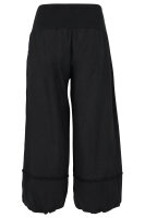 Capri Hose aus Leinen in Unifarben 1575 (schwarz, S)