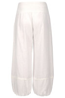 Capri Hose aus Leinen in Unifarben 1575 (weiß, L)