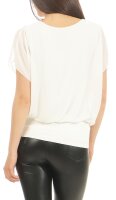 kurzarm Bluse im Fledermaus Look 6298 (weiß)