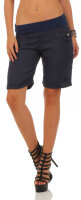 Bermuda aus Leinen Shorts 3001 (dunkelblau, S)