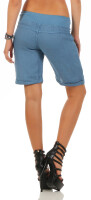 Bermuda aus Leinen Shorts 3001 (jeansblau, S)