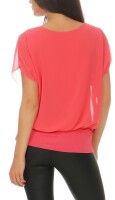 kurzarm Bluse im Fledermaus Look 6298 (coral)
