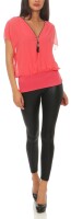 kurzarm Bluse im Fledermaus Look 6298 (coral)