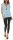 kurzarm Bluse im Fledermaus Look 6298 (hellblau)