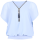 kurzarm Bluse im Fledermaus Look 6298 (hellblau)