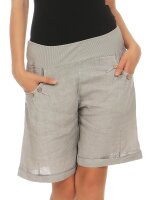 Bermuda aus Leinen Shorts 8024 (hellgrau, L)