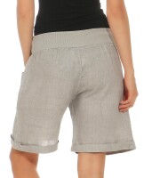 Bermuda aus Leinen Shorts 8024 (hellgrau, L)