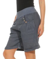 Bermuda aus Leinen Shorts 8024 (jeansblau, M)