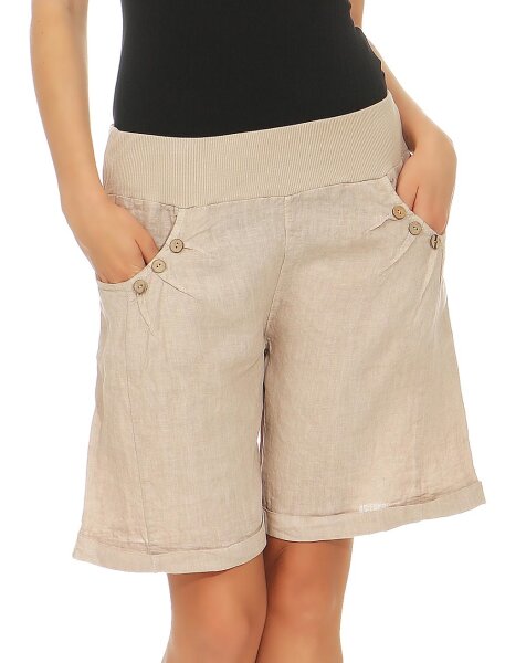 Bermuda aus Leinen Shorts 8024 (beige, M)