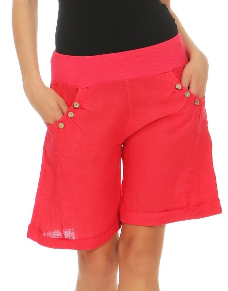Bermuda aus Leinen Shorts 8024 (pink, S)