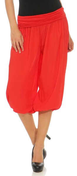 kurze Pumphose in Unifarben Freizeithose 1483 (rot)
