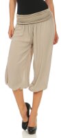 kurze Pumphose in Unifarben Freizeithose 1483 (fango)
