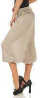 kurze Pumphose in Unifarben Freizeithose 1483 (fango)