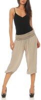 kurze Pumphose in Unifarben Freizeithose 1483 (fango)