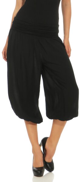 kurze Pumphose in Unifarben Freizeithose 1483 (schwarz)