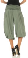 kurze Pumphose in Unifarben Freizeithose 1483 (oliv)