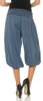 kurze Pumphose in Unifarben Freizeithose 1483 (jeansblau)