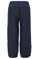 Capri Hose aus Leinen in Unifarben 1575 (dunkelblau, L)
