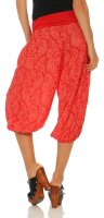 Capri Hose mit Orient Print 8581 (rot)