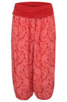 Capri Hose mit Orient Print 8581 (rot)