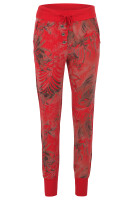 Sweathose mit Jungle Print Jogginghose 83728 (rot)