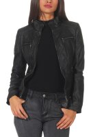 Jacke aus Kunstleder Bikerjacke 5179 (schwarz, S)