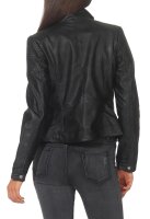 Jacke aus Kunstleder Bikerjacke 5179 (schwarz, M)
