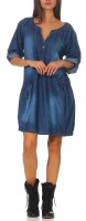Jeanskleid mit Taschen 6255 (blau)