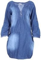 Jeanskleid mit Taschen 6255 (blau)