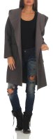Wollmantel kurz mit Kapuze Jacke 9320