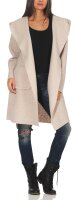 Wollmantel kurz mit Kapuze Jacke 9320