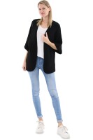 schicke Strickjacke Wolljacke 0185 (schwarz)
