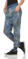 Sweathose mit Jungle Print Jogginghose 83728 (jeansblau)