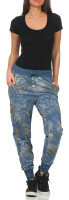 Sweathose mit Jungle Print Jogginghose 83728 (jeansblau)
