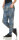 Sweathose mit Jungle Print Jogginghose 83728 (jeansblau)