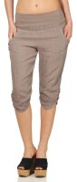 Leinen Hose Unifarben Stoffhose 7988 (fango, S)
