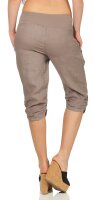 Leinen Hose Unifarben Stoffhose 7988 (fango, S)
