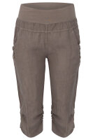 Leinen Hose Unifarben Stoffhose 7988 (fango, S)