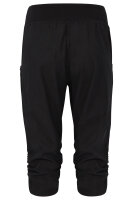 Leinen Hose Unifarben Stoffhose 7988 (schwarz, S)