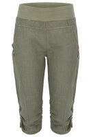 Leinen Hose Unifarben Stoffhose 7988 (oliv, L)